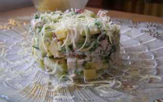 Салат из курицы с грецкими орехами и яблоками