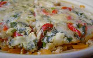 Омлет с овощами и сыром