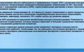 Диета при гиперкалиемии