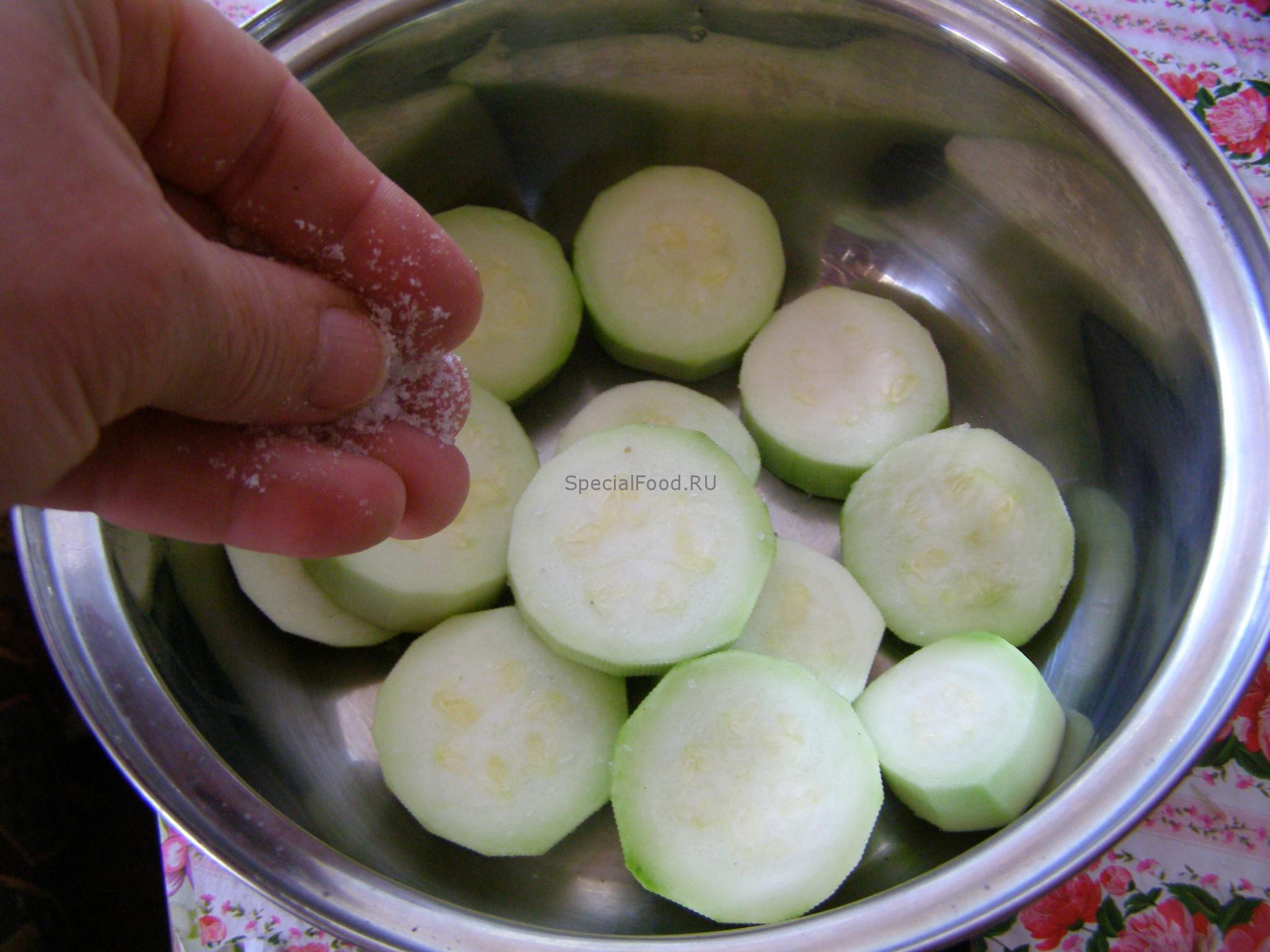 Кабачок кружочками